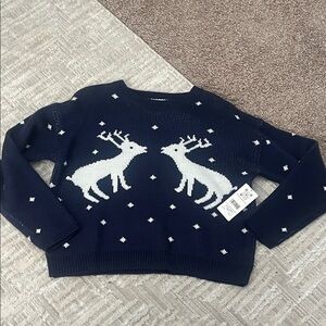 Navy Blue Reindeer Sweater